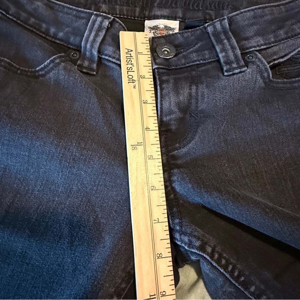 Harley Davidson Skinny Jeans Womens Size 6 Black - Picture 8 of 10